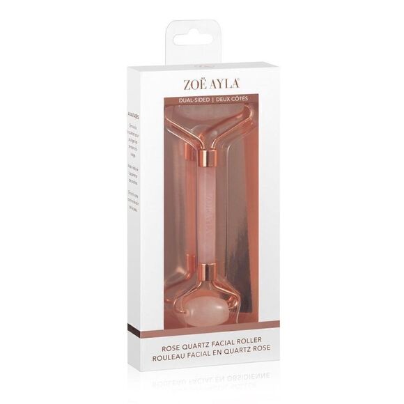 🔴 Zoe AYLA Rose Quartz Facial Roller NIB - Picture 1 of 8